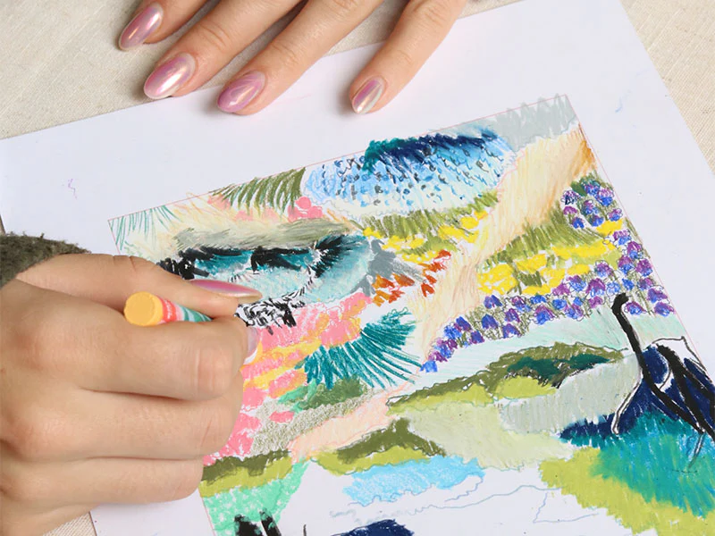 Contenu complet du kit pastel gras avec tous les accessoires